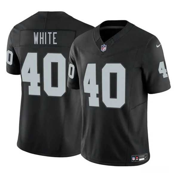 Men & Women & Youth Las Vegas Raiders #40 Devin White Black 2025 F.U.S.E. Vapor Stitched Jersey->las vegas raiders->NFL Jersey